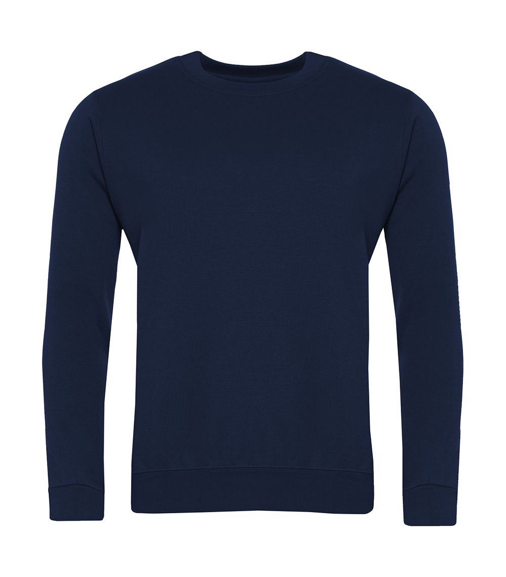 Carrfield Primary Academy Round Neck Navy Sweatshirt with embroidered school logo